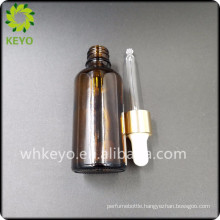 China can custom labels 50ml glass bottle for essential oil 50ml frost amber